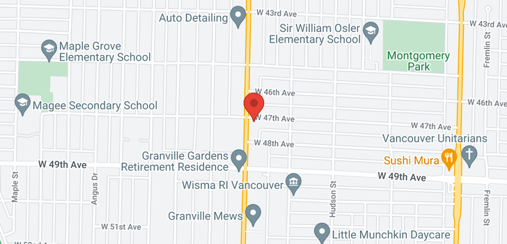 map of 1488 W 47TH AVENUE